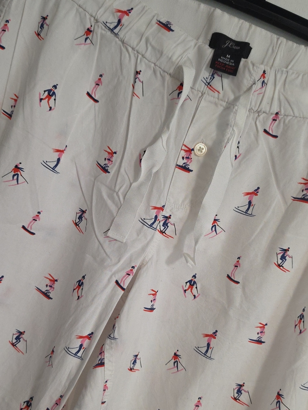 J.Crew Skier Print Pajama Bottoms - Size Medium - Women's Poplin